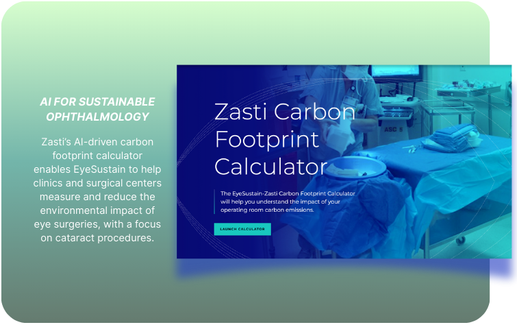 Zasti Carbon Footprint Calculator for operating room carbon emissions